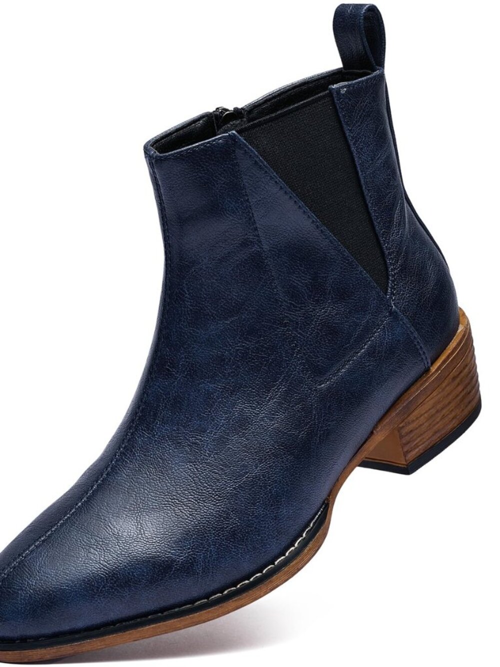 Women's Ankle Boots Mid-height Heels Chelsea Zipper Dressy Booties